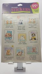 Vintage Hallmark Bear Stickers Panda Koala Polar God Jesus New 4 Sheets 1988