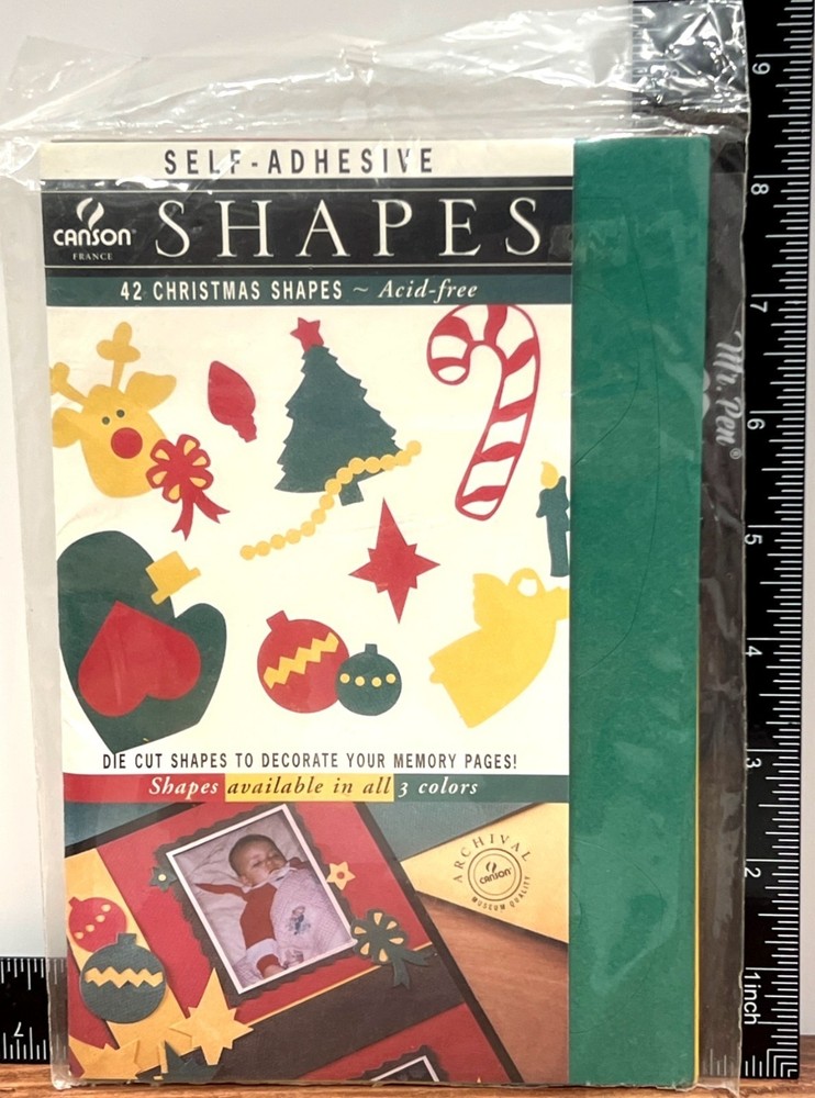 Vintage Canson Self-Adhesive Paper Shapes Die Cut Scrapbooking Crafts 706-2045