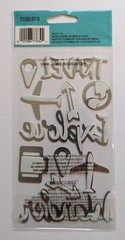 Jolee’s Metal Travel Words Explore Wander Scrapbooking Stickers