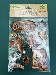 Western Cowboy Theme Scrapbooking Craft Stickers – Jolee’s and Crafter’s Square