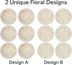 500 Pack 1.5 Inch round Thank You Stickers Roll,Premium Adhesive Labels for Smal