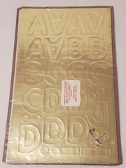 vtg 1988 Current Publishing Alphabet Stickers Gold unknown number sealed pack