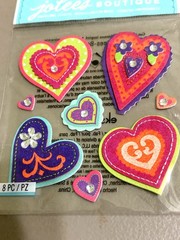 Jolees Heart & Valentines Cupcake Stickers 2 Packs Ready to use NIP