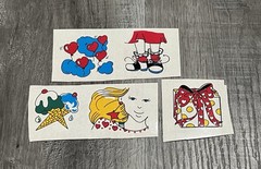 Labelcraft Stickers Vintage 1980s 5 Stickers Girl Balloons I’ve Cream Present