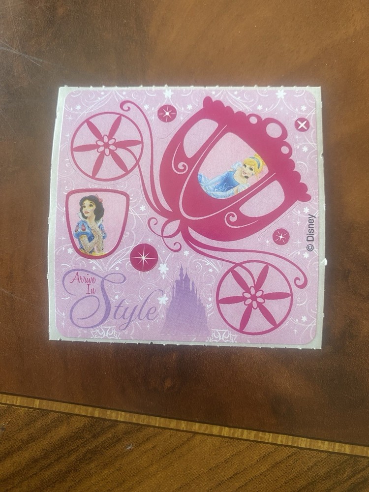 SmileMakers Arrive In Style Snow White Cinderella Sticker Mod 2.5” Inches