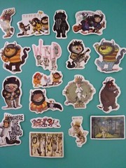 Where The Wild Things Are Vinyl Sticker Lot (26) pcs Maurice Sendak Book #2