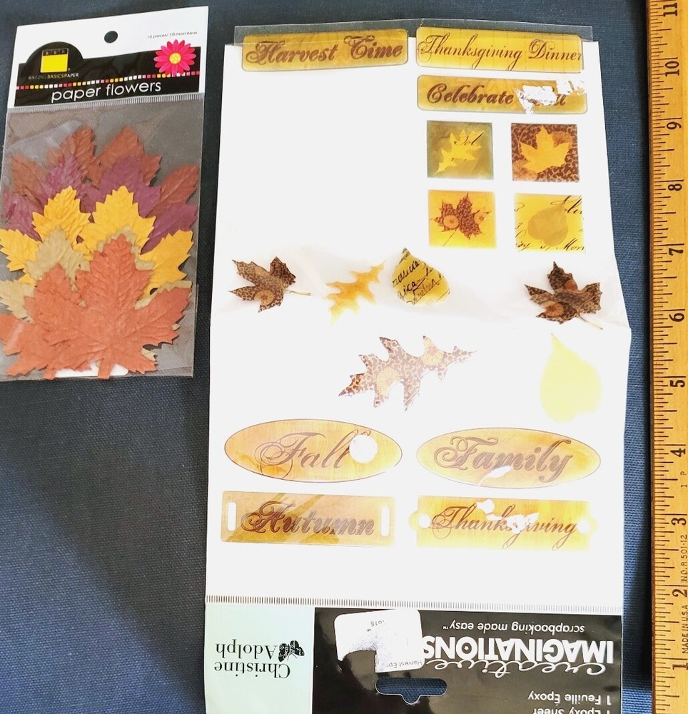 Fun Partial Sheet Autumn Fall Stickers and Paper Crafts