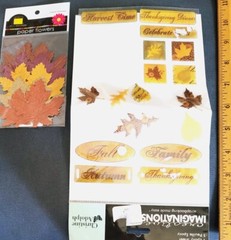 Fun Partial Sheet Autumn Fall Stickers and Paper Crafts