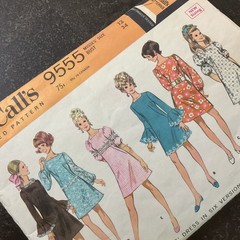 Vintage Sewing Journal Bundle, Paper Ephemera Pack with Seam Binding & Notebook,