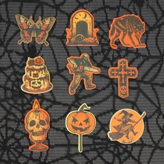 Halloween Stickers in a Vintage Sepia Horror Occult Style – Set of 10 Stickers