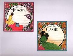 Graphic45 FASHION FORWARD (7PC) 4.5″ x 4.5″ HAND-CUT EPHEMERA CARDS scrapbook