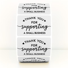 «Thank You For Supporting a Small Business» Stickers – Packaging Label sticker