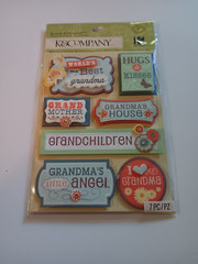 K&CO 3D Stickers Sayings Grandma’s Little Angel Grandchildren Hugs Kisses House