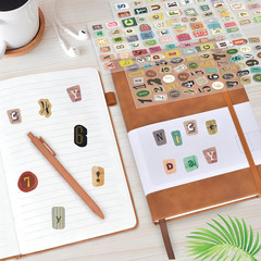 694Pcs Vintage Alphabet & Number Stickers for Scrapbooking and DIY Crafts