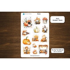 Fall Sticker Sheet | Deco Stickers for Bujos, Planners and Journals