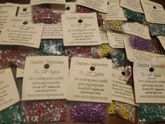 Eyelets 450 (6 75-packs) Assorted Colored Metallic 1/8″ Scrapbook Crafting LOT