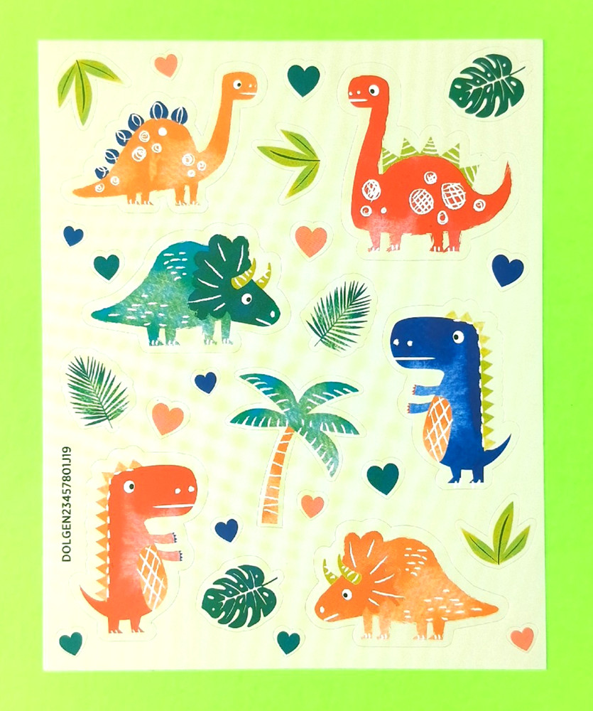 Dinosaurs Kids Sticker Sheet