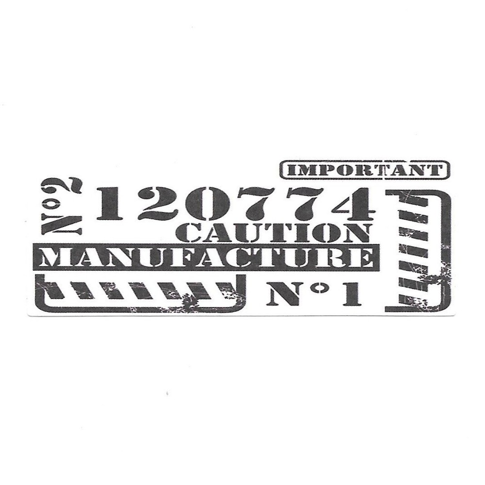 Industrial Stamp Caution Manufacture Paper Sticker Die Cut Decal Retro