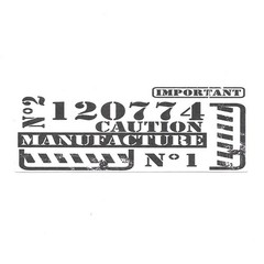 Industrial Stamp Caution Manufacture Paper Sticker Die Cut Decal Retro