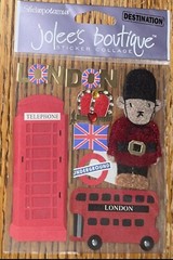 Jolees London Europe Vacation Bus Map Flag Telephone Soldier Scrapbook Stickers