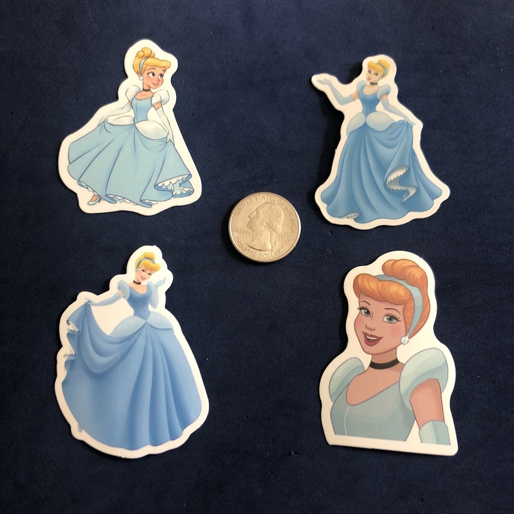 Disney Stickers – Disney Cinderella Lot of 4 Stickers.