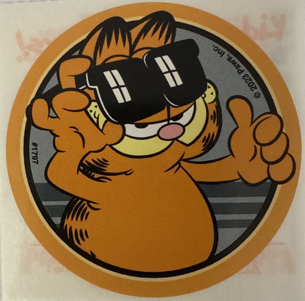 GARFIELD CIRCLE #2 Stickers Nickelodeon•Animal•Cat•Chubby•Cartoon•Card Making•