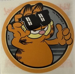 GARFIELD CIRCLE #2 Stickers Nickelodeon•Animal•Cat•Chubby•Cartoon•Card Making•