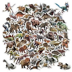 100pcs Jurassic Dinosaur Stickers Waterproof Vinyl Decals for Kids Laptop Bottle