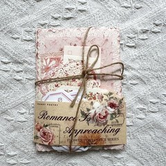 100PCS Vintage Floral Scrapbook Paper,Textured Paper Assorted Set, Special Paper