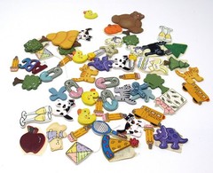 Bulk Lot #46 Scrapbook Embellishment Craft Chipboard Wood Metal Charms 700+ pcs