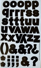 BLACK 1-1/4” ALPHABET Stickers(4 sheet)Making Memories•Letters•Numbers •Words•