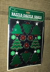 New Sealed VTG 1982 Hallmark Razzle Dazzle Christmas Tree Poinsettia Stickers