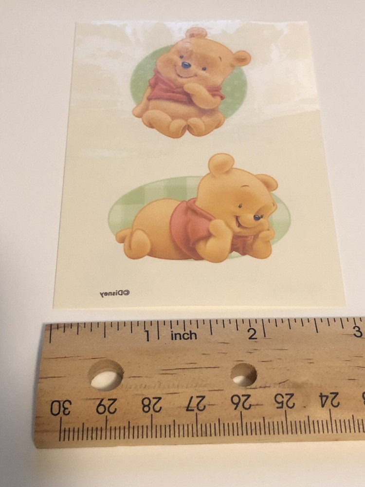 Disney’s Babies Vintage Vending Machine Sticker Wet Tattoo All Star Pooh Bear