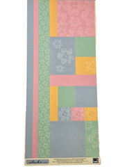 EK Success STICKO Embossed Scrapbook Stickers – PASTEL BORDERS & SHAPES – 17 pcs