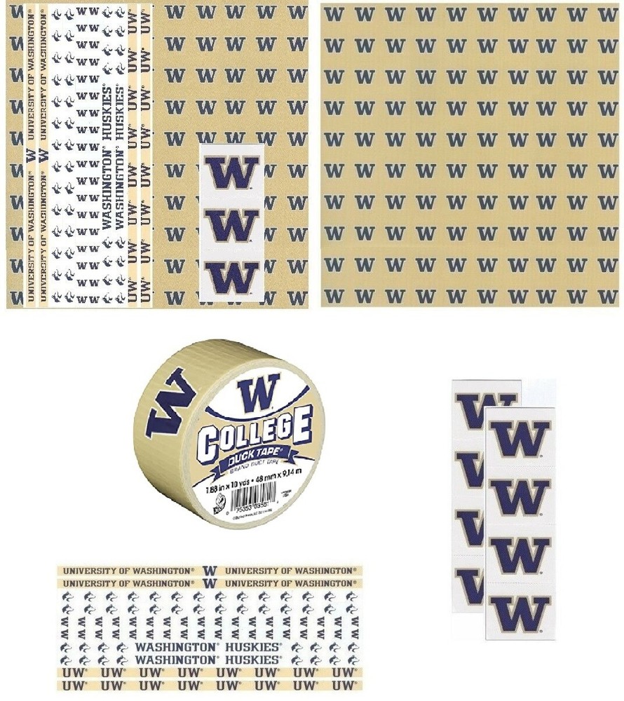 University of Washington Huskies NCAA Scrapbook Kit Sticker Paper U-CHOOSE