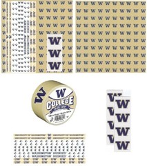 University of Washington Huskies NCAA Scrapbook Kit Sticker Paper U-CHOOSE