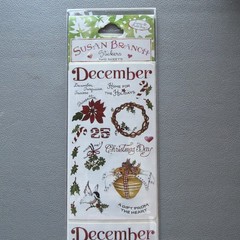 Susan Branch December Christmas Colorbok Stickers 2 Sheets Sealed Pack VTG Rare