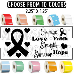 BREAST CANCER STICKERS WATERPROOF 2.25″ LABELS SEALS CANCER AWARENESS HOPE LOVE