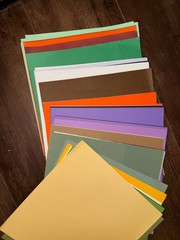Lot of 471 Sheets 12×12 Scrapbook Paper Assorted Prints & Solids Craft Paper Car