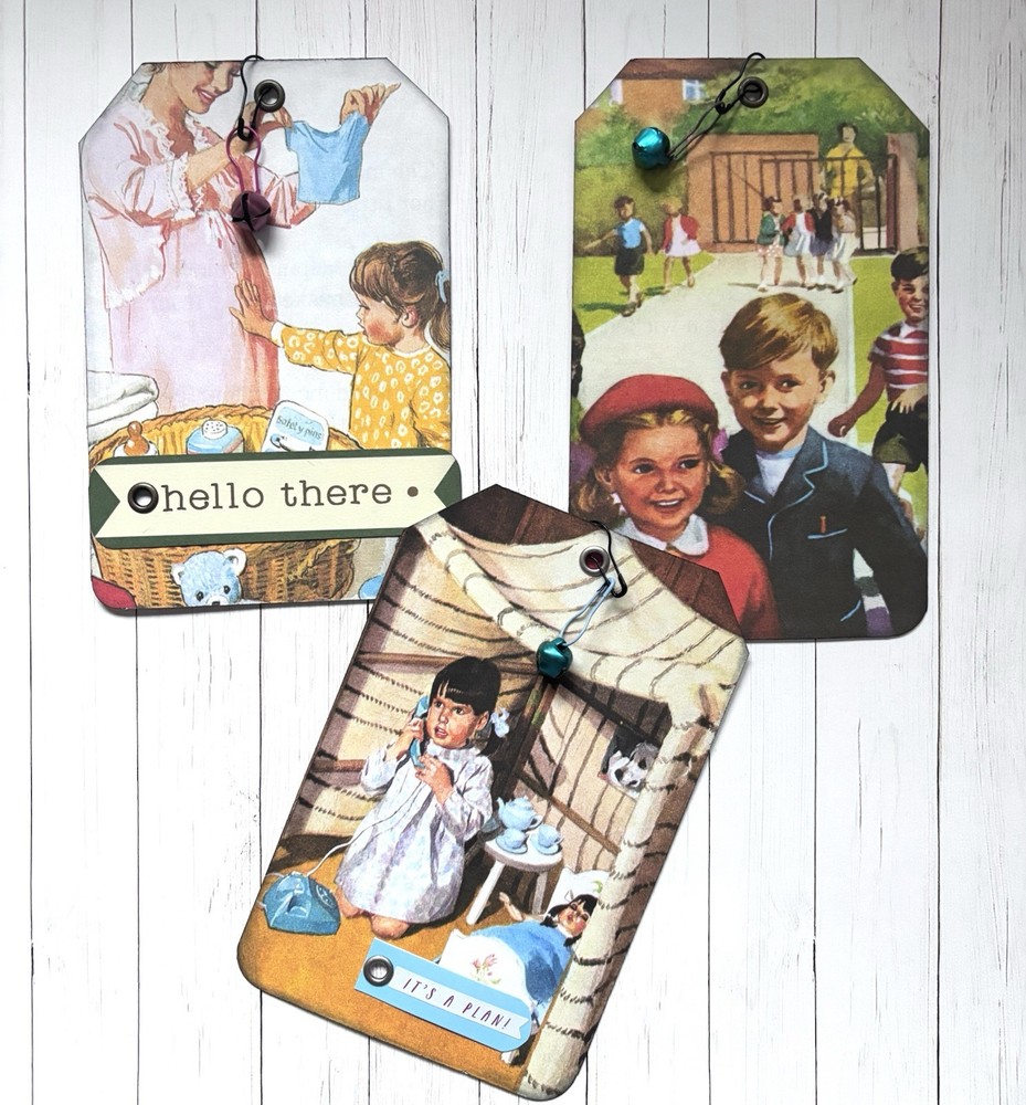 Vintage Journaling Tags large