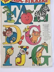 VTG 1974 Our Way Studios Stickers #2001 Giant Size ABC Stickers All 26 Letters