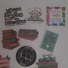 Books & Reading Quote Sticker Lot – «READ MORE BOOKS» Multicolor Designs