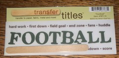 My Mind’s Eye RUB ON TRANSFER TITLE “FootBall” Field Kick Ball SCRAPBOOK Sports