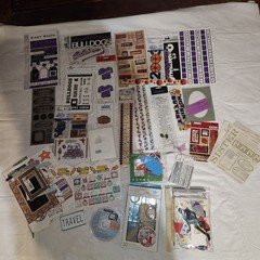 Huge lot of 4 Full Boxes of Scrapbooking Items Paper Cards Kits Borders Misc.
