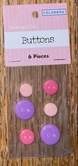 Colorbok Adhesive Buttons 6 Pcs Thinking of You 3D Card 37857 Scrapbook Stickers