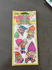 Vintage 1990’s Mello Smello Neon Troll Stickers NOS Sealed