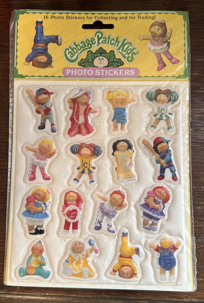Vintage Cabbage Patch Kids Puffy 3D Photo Stickers NIP