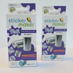 Hello Blink Foil Sticker Maker Refill Pack Lot of 2 (80 Count EACH) New Sealed