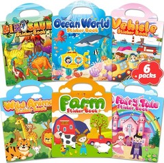 Educational Reusable Sticker Book for Toddlers – 6 Themes for Creative Play