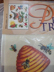 Vintage NEW Tulip Premium Rub-On Transfers Birds & Bees Multicolor